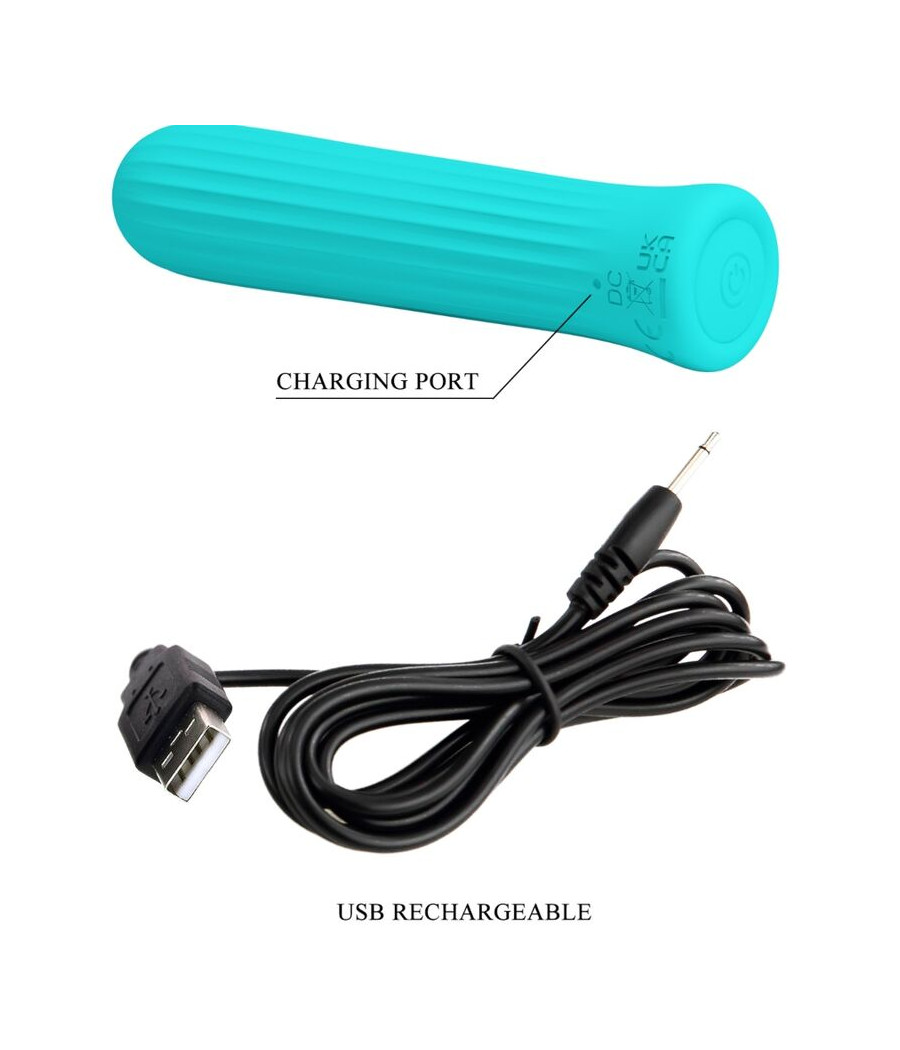PRETTY LOVE - BLANCHE VIBRATEUR STIMULATEUR BLEU