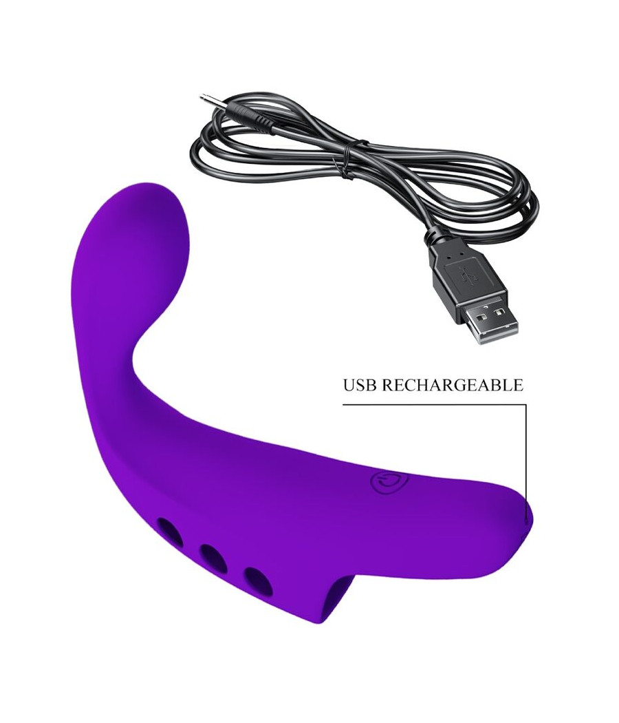 PRETTY LOVE - VIBRATEUR  DOIGT RECHARGEABLE GORGON VIOLET