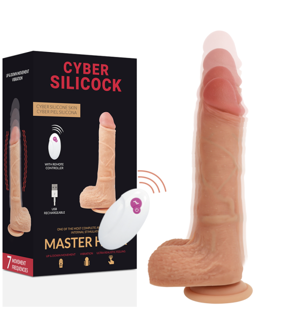 CYBER SILICOCK - FERNBEDIENUNG REALISTISCH MASTER HUCK 20.9 CM -O- 4 CM