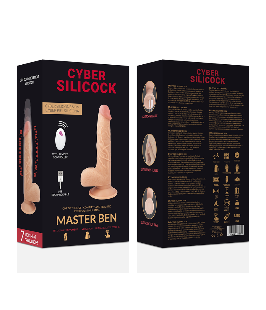 CYBER SILICOCK - REMOTE CONTROL REALISTIC MASTER BEN 23.88 CM -O- 4.3 CM