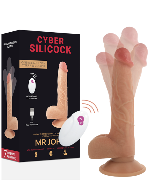 CYBER SILICOCK - REALÍSTICO CONTROL REMOTO MR JOHN 23.88 CM -O- 4.3 CM