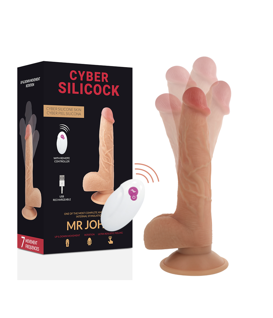 CYBER SILICOCK - FERNBEDIENUNG REALISTISCH MR JOHN 23.88 CM -O- 4.3 CM