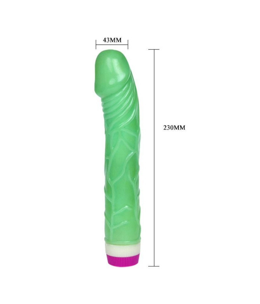 BAILE - WAVES OF PLEASURE VIBRATOR 23 CM GREEN