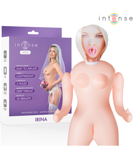 INTENSE DOLLS - BONECA INFLÁVEL IRINA COM TRÊS ORIFÍCIOS