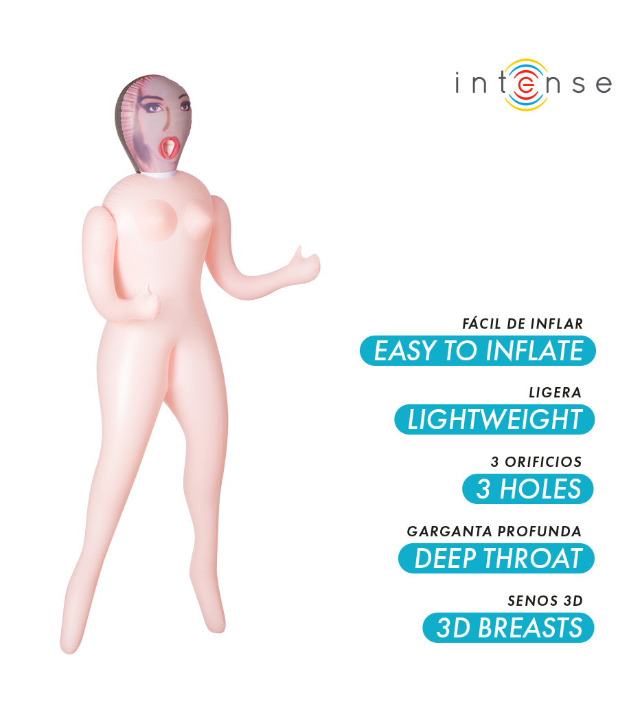 INTENSE DOLLS - MONIQUE INFLATABLE DOLL WITH THREE ORIFICES