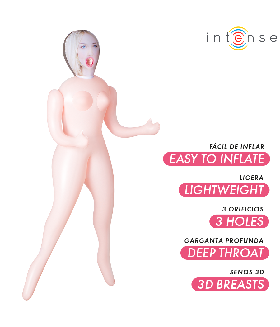 INTENSE DOLLS - INGRID MUÑECA HINCHABLE CON TRES ORIFICIOS