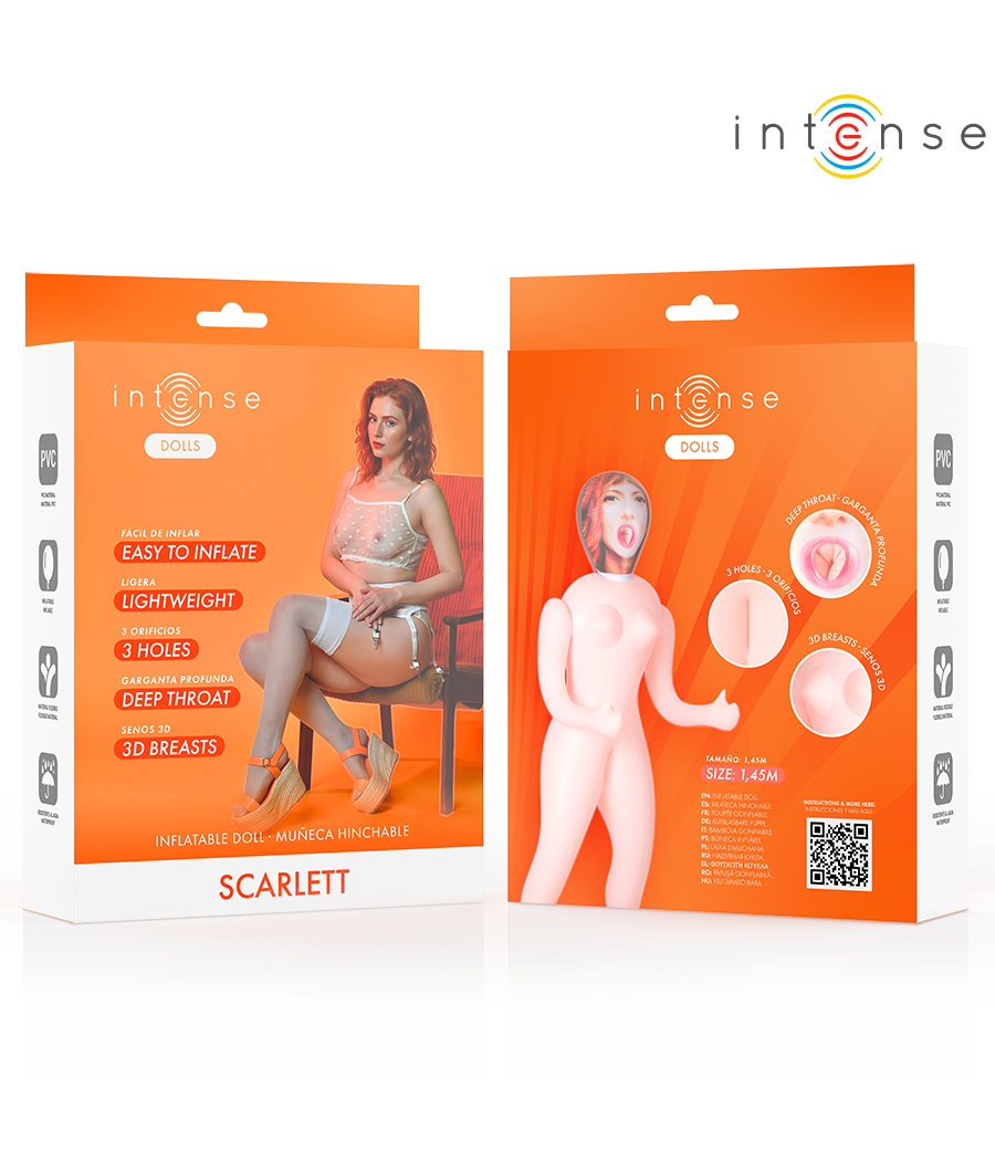 INTENSE DOLLS - SCARLETT BAMBOLA GONFIABILE CON TRE ORIFIZI