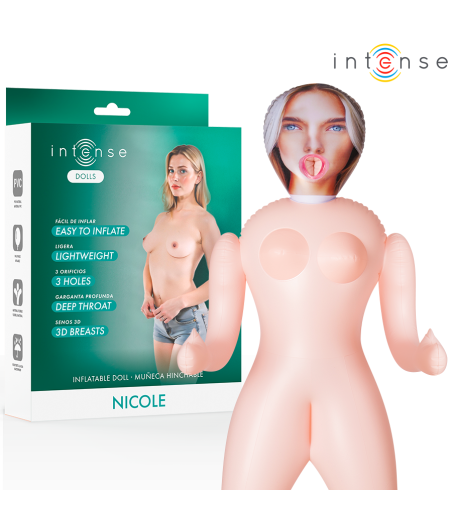 INTENSE DOLLS - NICOLE INFLATABLE DOLL WITH THREE ORIFICES