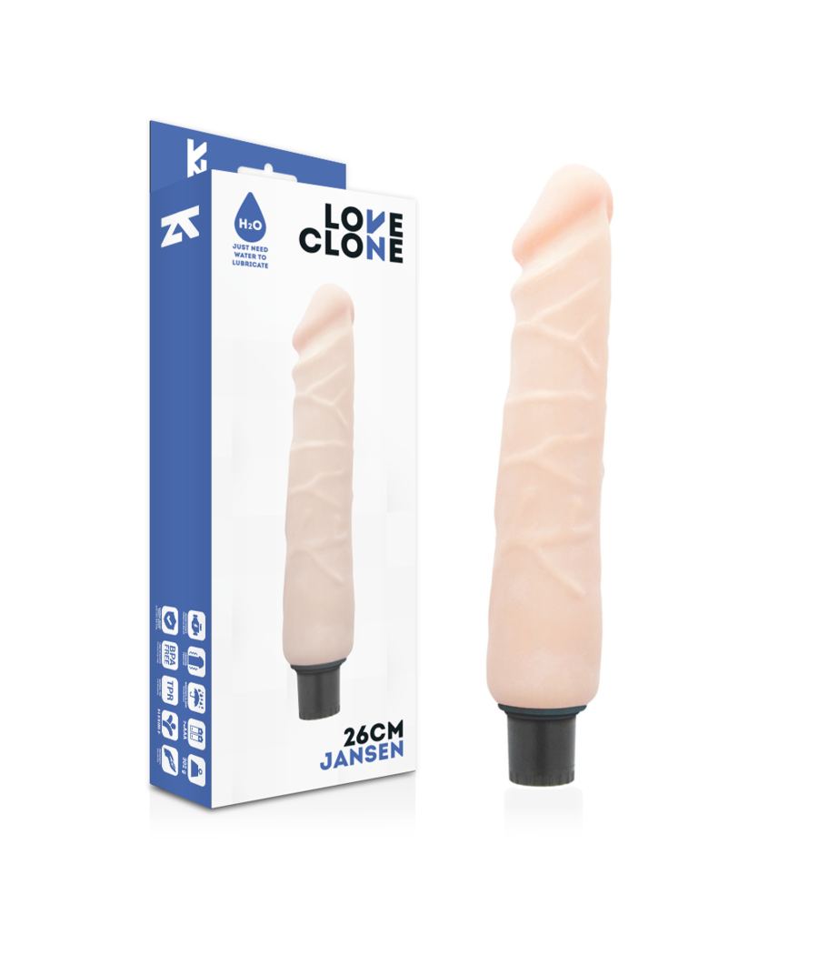 LOVECLONE - JANSEN VIBRADOR REALÍSTICO SELF LUBRICATION 26 CM -O- 4.2 CM
