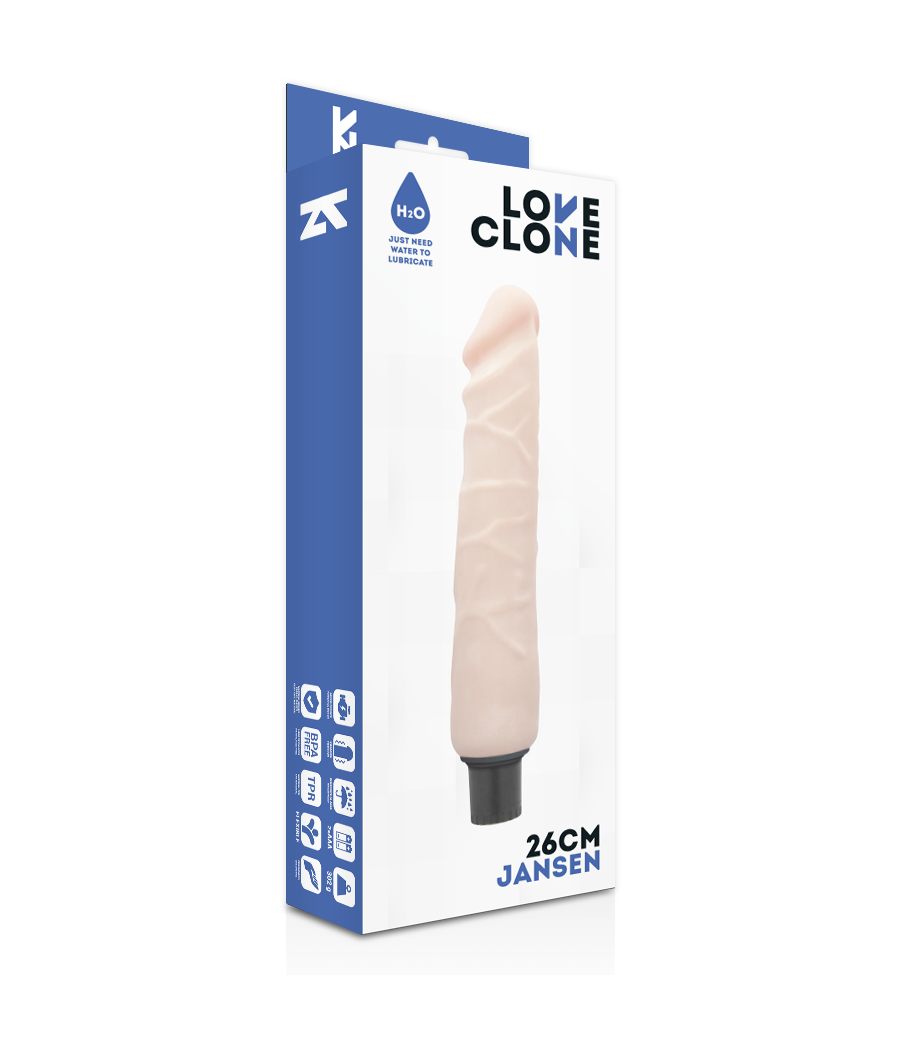 LOVECLONE - JANSEN VIBRADOR REALÍSTICO SELF LUBRICATION 26 CM -O- 4.2 CM