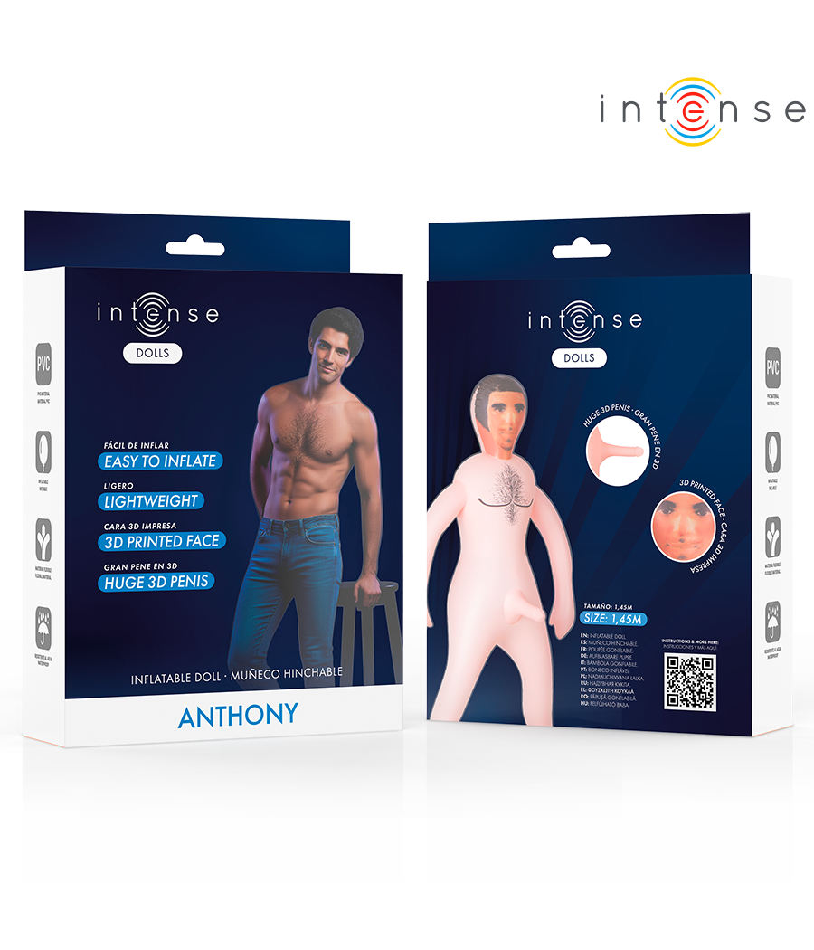 INTENSE DOLLS - BAMBOLA GONFIABILE ANTHONY CON PENE 3D