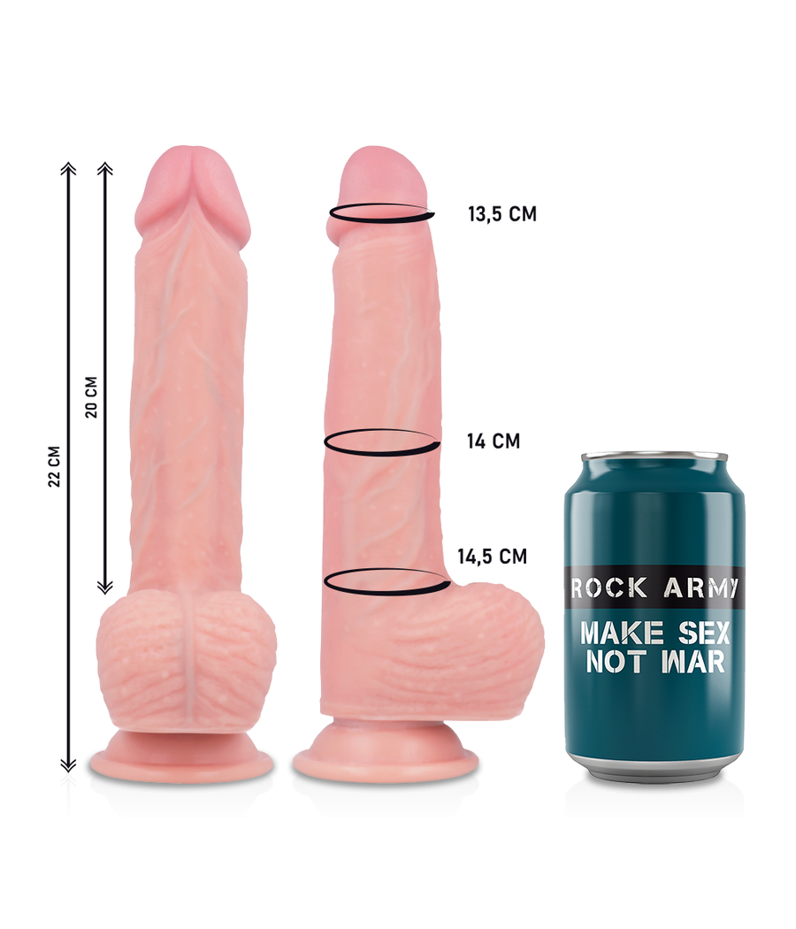 ROCKARMY - HAWK REALÍSTICO ROTADOR Y VIBRADOR 22 CM -O- 4.6 CM