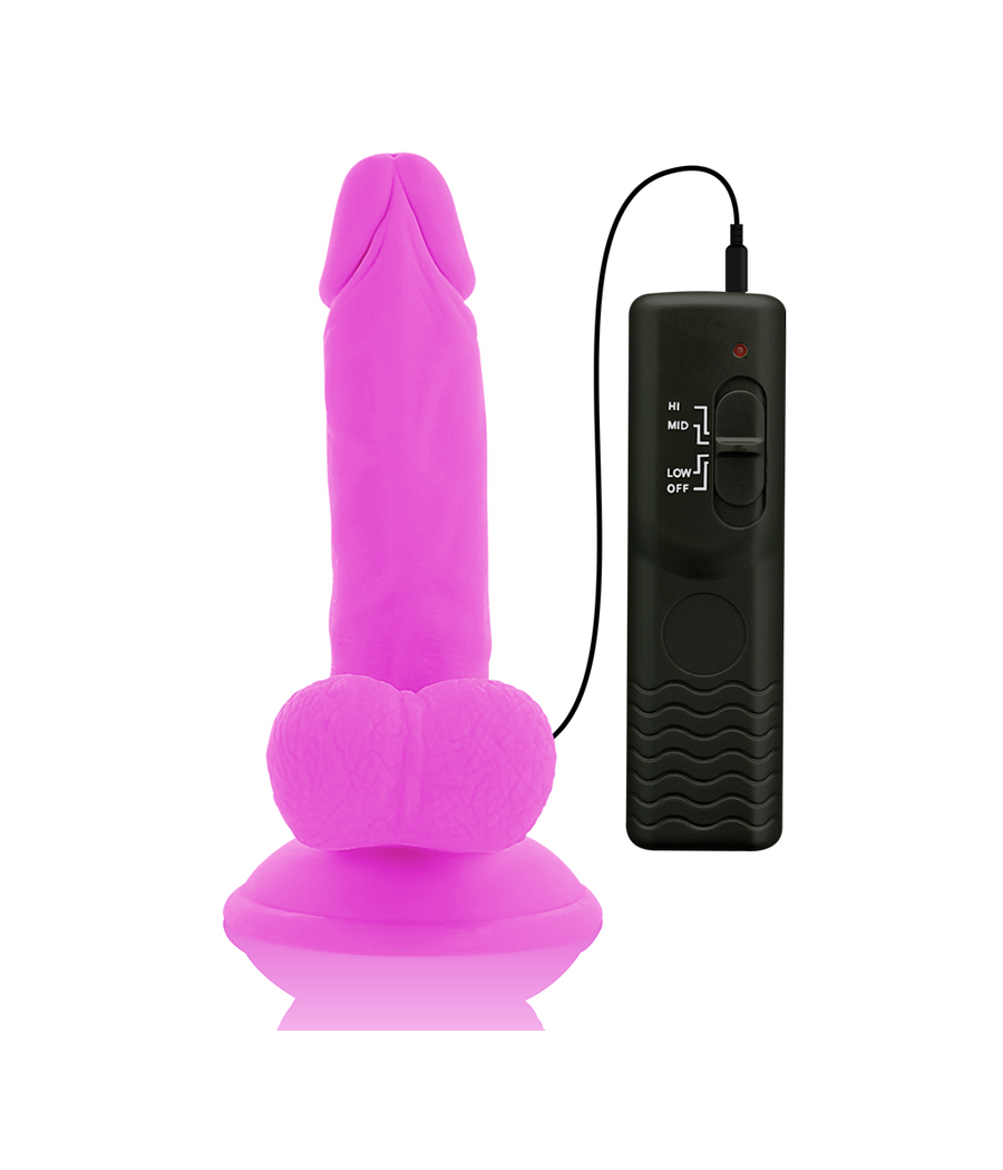 DIVERSIA - FLEXIBLER VIBRIERENDER DILDO LILA 17 CM -O- 3.3 CM