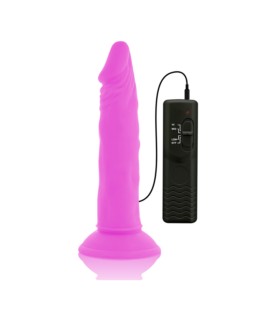 DIVERSIA - FLEXIBLE VIBRATING DILDO PURPLE 23 CM -O- 4.3 CM