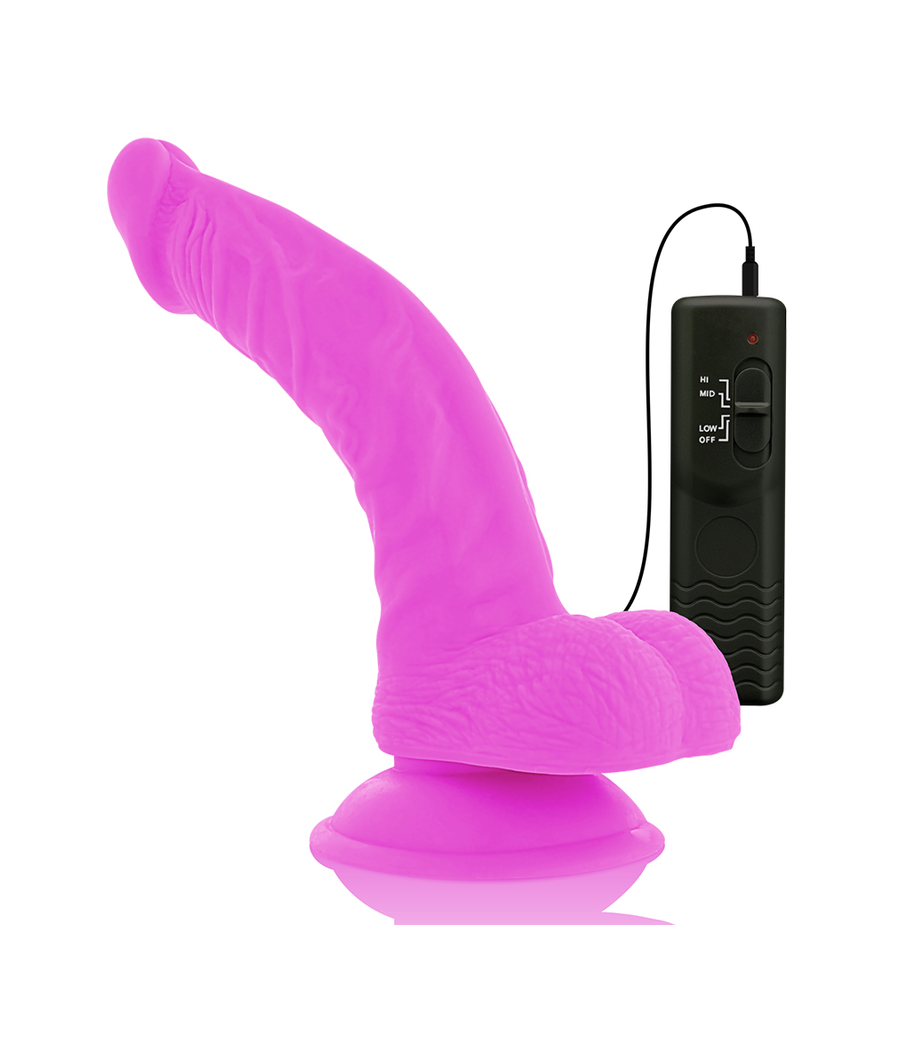 DIVERSIA - FLEXIBLER VIBRIERENDER DILDO LILA 21.5 CM -O- 4.5 CM