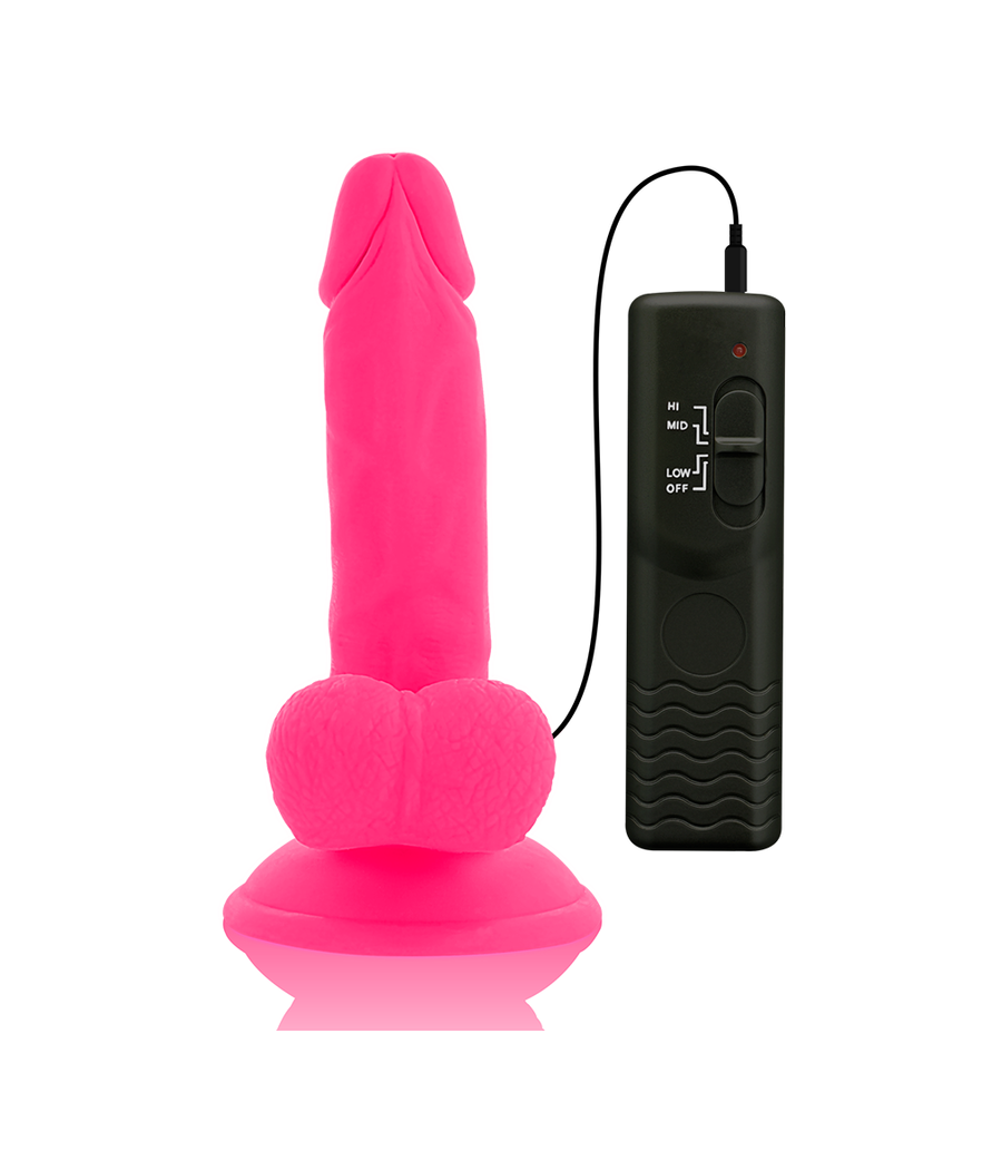 DIVERSIA - DILDO VIBRANT FLEXIBLE ROSE 17 CM -O- 3.3 CM